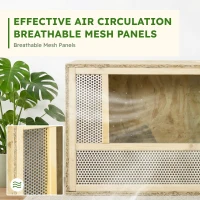 PawHut Wooden Reptile Terrarium with Sliding Door for Chameleon, Lizard, Snake, Frog, Turtle, 31.5" x 15.7" x 15.7"(m-7)