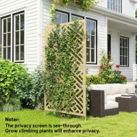 Outsunny Metal Outdoor Privacy Screen, Freestanding Outdoor Divider with Stand, 79" x 47", Gold(m-9)