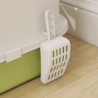 PawHut Enclosed Cat Litter Box with Lid, Scoop, Top Entry, Deodorization Bags, Drawer Type Cat Litter Tray, Easy to Clean, Green(m-9)