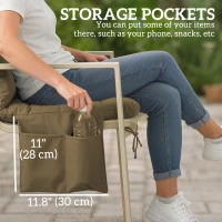 Outsunny Bench Cushion Water-Repellent Outdoor Furniture Pad Seater Swing Chair 59.1" x 39.4" Khaki(m-6)