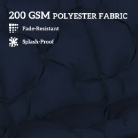 Outsunny Bench Cushion Water-Repellent Outdoor Furniture Pad Seater Swing Chair 59.1" x 39.4" Navy Blue(m-4)