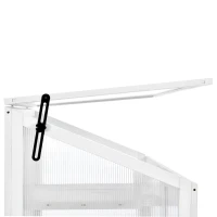 Portable Wood Greenhouse with Openable Roof & 3-Tier Shelf, Vertical Cold Frame for Indoor Outdoor Use, 31.5'' L x 22.5'' W x 62'' H, White(m-8)