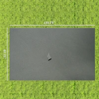 Outsunny 9.84' x 11.8' Gazebo Sidewall Set with Hooks/C-Rings, Gray(m-3)