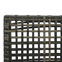 6-Piece Half Moon Sectional Sofa with 2 Coffee Table & Cushions, Modular Wicker Conversation Set for Patio, 34.5'' L x 25.5'' W x 12.5'' H, Gray(m-11)