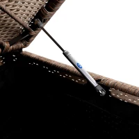 6-Piece Patio Rattan Set with Adjustable Lounger & Storage Box, All-Weather Wicker Furniture for Garden, 75.5" L x 27.5" W x 28.5" H, Natural(m-9)