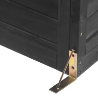 Walk-In Wooden Greenhouse with 2 Folding Shelf & 4 Skylight, Sturdy Fir Wood Cold Frame for Backyard, 58'' L x 29'' W x 78'' H, Black(m-9)