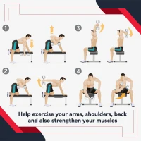 Soozier 2 x 10lbs Rubber Dumbbells Weight Set, Dumbbell Hand Weight for Body Fitness Training for Home Office Gym, Black(m-7)