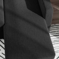 HOMCOM Convertible Corner Sofa Bed, Built-In Storage & 3 Removable Back Cushions, Black(m-9)