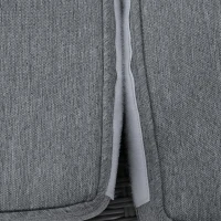 Outdoor Patio Sunbed with Adjustable Backrest & Side Tray, Wicker Rattan Lounger with Thick Cushion, 47" L x 29.5" W x 15" H, Gray(m-9)