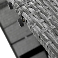 2-Person Patio Daybed with Adjustable Backrest & Cup Tray, Wicker Chaise Lounge with Thick Cushion, 78.5'' L x 55.5'' W x 16.5'' H, Beige(m-12)