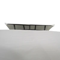 Outsunny 10' x 13' Outdoor Gazebo, Double Roof Patio Gazebo Canopy Shelter with Screen Decorate Corner Frame, White(m-9)