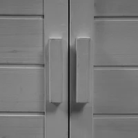 Fir Wood Potting Bench with Drawer & Cabinet for Garden, Outdoor Garden Workstation with Three-Tier Shelf, 47'' L x 23'' W x 65'' H, Gray(m-10)