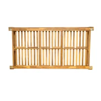 Twin Size Porch Swing Daybed with Acacia Wood Frame, Farmhouse Hanging Daybed for Patio & Garden, 82'' L x 40.5'' W x 27.5'' H, Natural(m-15)