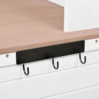 Garden Potting Bench with Hutch, 6 Drawer & 2 Cabinet, Tall Wood Workstation with 3 Shelf & Side Hooks, 50'' L x 20.5'' W x 65.5'' H, White(m-9)