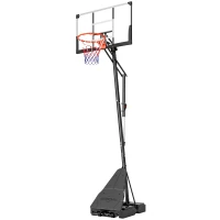 Soozier Portable Basketball Hoop Height Adjustable 8-10 Ft with 47" Shatterproof Backboard, Shock Absorbent Rim, Fillable Base(m-2)