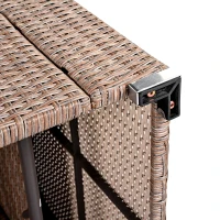 6-Piece Patio Rattan Set with Adjustable Lounger & Storage Box, All-Weather Wicker Furniture for Garden, 75.5" L x 27.5" W x 28.5" H, Natural(m-11)