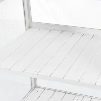 Portable Wood Greenhouse with Openable Roof & 3-Tier Shelf, Vertical Cold Frame for Indoor Outdoor Use, 31.5'' L x 22.5'' W x 62'' H, White(m-9)