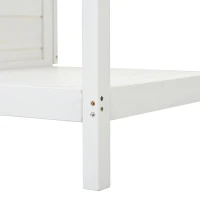 Large Wooden Potting Bench with 2 Drawer, Cabinet, Open Shelf, Farmhouse Garden Workstation for Backyard, 50'' L x 19.5'' W x 66'' H, White(m-10)