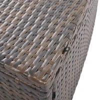 Round Patio Sofa Set with All-Weather Wicker & Thick Cushions, PE Rattan Conversation Group for Garden, 87" L x 61" W x 33.5" H, Brown(m-9)