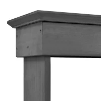 Outdoor Potting Bench with 2 Drawers, Cabinet & Open Shelf, Farmhouse Garden Workstation for Backyard, 50'' L x 19.5'' W x 66'' H, Gray(m-8)