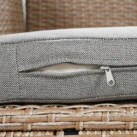 5-Piece Rattan Patio Sofa with Extendable Side Table & Dining Table, All-Weather Wicker Sectional for Garden, 47" L x 27.5" W x 27.5" H, Brown(m-6)