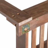 Twin Size Farmhouse Swing Daybed for Backyard Relaxation, Acacia Wood Porch Swing with 4 Hanging Rope, 82'' L x 40.5'' W x 27.5'' H, Brown(m-11)