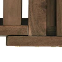 Expandable Acacia Wood Daybed with Cushions, Adjustable Patio Chaise Lounge for Compact Space, 78.5" L x 21.5" W x 32" H, Gray(m-10)