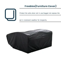 Stylish Double Chaise Lounge with Adjustable Back, 2-Person Rattan Daybed with Thick Cushion, 53.5" L x 43" W x 21.5" H, White(m-7)