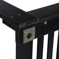 Twin Size Porch Swing Daybed with 4 Hanging Ropes and High Back, Acacia Wood Swing Bench for Garden, 82'' L x 40.5'' W x 27.5'' H, Black(m-10)