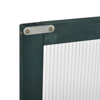 Portable Wood Greenhouse with Wheels & 3-Tier Shelf, Solid Wood Frame with Openable Roof for Balcony, 31.5'' L x 22.5'' W x 62'' H, Green(m-10)