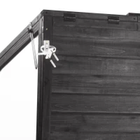 Walk-In Wooden Greenhouse with 2 Folding Shelf & 4 Skylight, Sturdy Fir Wood Cold Frame for Backyard, 58'' L x 29'' W x 78'' H, Black(m-8)