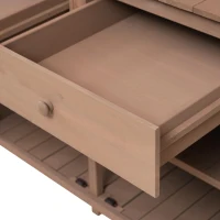 Garden Potting Bench Table with Cabinet, Drawer & Shelf, Fir Wood Outdoor Workstation for Garden & Patio, 47'' L x 23'' W x 65'' H, Brown(m-9)