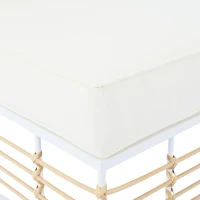 All-Weather 7-Piece Patio Sectional with Cushions & Coffee Table, Metal Furniture with Modular Design for Garden, 25" L x 25" W x 24" H, White(m-10)