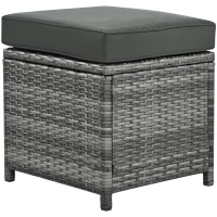 6-Piece Patio Rattan Set with Adjustable Lounger & Storage Box, All-Weather Wicker Furniture for Garden, 75.5" L x 27.5" W x 28.5" H, Grey(m-15)