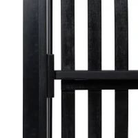 Twin Size Porch Swing Daybed with 4 Hanging Ropes and High Back, Acacia Wood Swing Bench for Garden, 82'' L x 40.5'' W x 27.5'' H, Black(m-12)