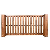 Acacia Wood Porch Swing Bed with Hemp Ropes for Patio, Twin Size Hanging Daybed with 400LBS Capacity, 86" L x 41.5" W x 17.5" H, Natural(m-14)