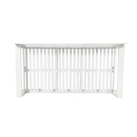 Twin Daybed Porch Swing with 4 Rope for Patio or Garden, Wood Swing Bench with Farmhouse Design, 82'' L x 40.5'' W x 27.5'' H, White(m-15)