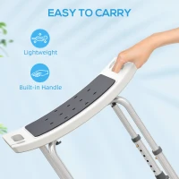HOMCOM Height Adjustable Shower Chair Padded Bath Seat for Senior,(m-7)