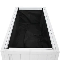 Mini Wood Cold Frame Greenhouse with Wheels for Patio, Elevated Garden Bed for Indoor Outdoor Use, 35.5" L x 17.5" W x 37.5" H, White(m-8)