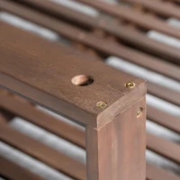 Twin Size Farmhouse Swing Daybed for Backyard Relaxation, Acacia Wood Porch Swing with 4 Hanging Rope, 82'' L x 40.5'' W x 27.5'' H, Brown(m-10)