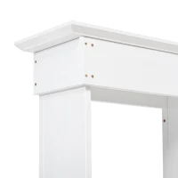 Garden Potting Bench with Hutch, 6 Drawer & 2 Cabinet, Tall Wood Workstation with 3 Shelf & Side Hooks, 50'' L x 20.5'' W x 65.5'' H, White(m-7)