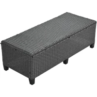 5-Piece Rattan Patio Sofa with Extendable Side Table & Dining Table, All-Weather Wicker Sectional for Garden, 47" L x 27.5" W x 27.5" H, Gray(m-12)