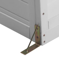 Walk-In Greenhouse with 4 Skylight & 2 Folding Shelf, Wood Cold Frame with Polycarbonate Panel for Garden, 58'' L x 29'' W x 78'' H, White(m-9)