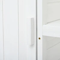 Large Wooden Potting Bench with 2 Drawer, Cabinet, Open Shelf, Farmhouse Garden Workstation for Backyard, 50'' L x 19.5'' W x 66'' H, White(m-8)