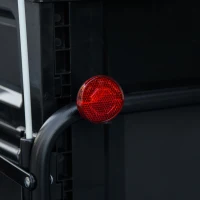 Aosom Steel Trailer for Bike, Bicycle Cargo Trailer with Foldable Storage Box and Safe Reflectors, Max Load 88LBS, Black(m-10)