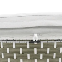 Round Rattan Patio Daybed with Retractable Canopy and Table, Versatile Sunbed with Separate Garden Seating, 66.5" L x 65" W x 53.5" H, Gray(m-12)