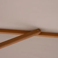 Outsunny 7' x 10' Wooden Patio Umbrella, Rectangle Garden Parasol, Outdoor Sunshade Canopy with Bamboo Ribs for Garden, Grey(m-10)