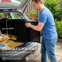 Outsunny Folding Patio Chairs Set of 2, 5-Position Outdoor Lounge Chairs with High Back, Retractable Footrest, Black(m-9)