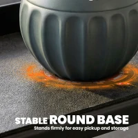 Soozier Kettlebell, 22 lbs Kettle Bell with Non-Slip Handle for Home Gym, Weight Lifting and Strength Training, Grey(m-7)