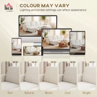 HOMCOM Sectional Sofa, Corduroy U Shaped Couch with Double Chaise and Spring Cushions, 2200lb Capacity, Beige(m-7)